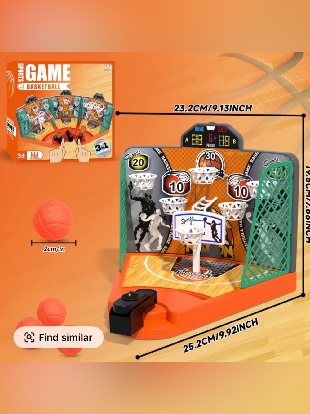 SPORTS 3-in-1 Basketball Game NWT Single or Multiplayer - Picture 3 of 5